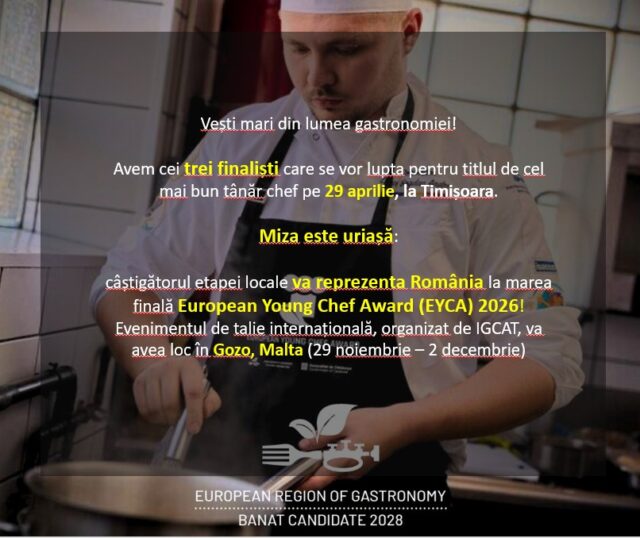 Susținem tinerii bucătari pentru dezvoltarea gastronomiei locale și educarea noii generații de talente.